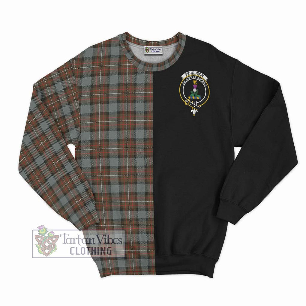 Ferguson Weathered Tartan Sweatshirt with Family Crest and Half Of Me Style - Tartanvibesclothing Shop