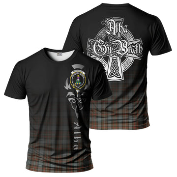 Ferguson Weathered Tartan T-Shirt Featuring Alba Gu Brath Family Crest Celtic Inspired