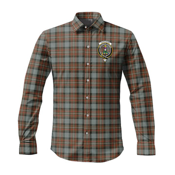 Ferguson Weathered Tartan Long Sleeve Button Up Shirt with Family Crest