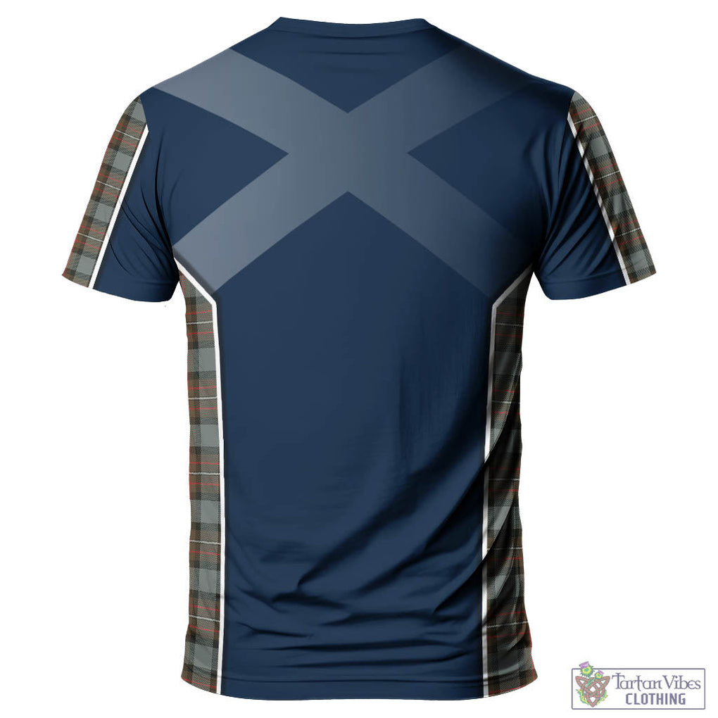 Tartan Vibes Clothing Ferguson Weathered Tartan T-Shirt with Family Crest and Scottish Thistle Vibes Sport Style