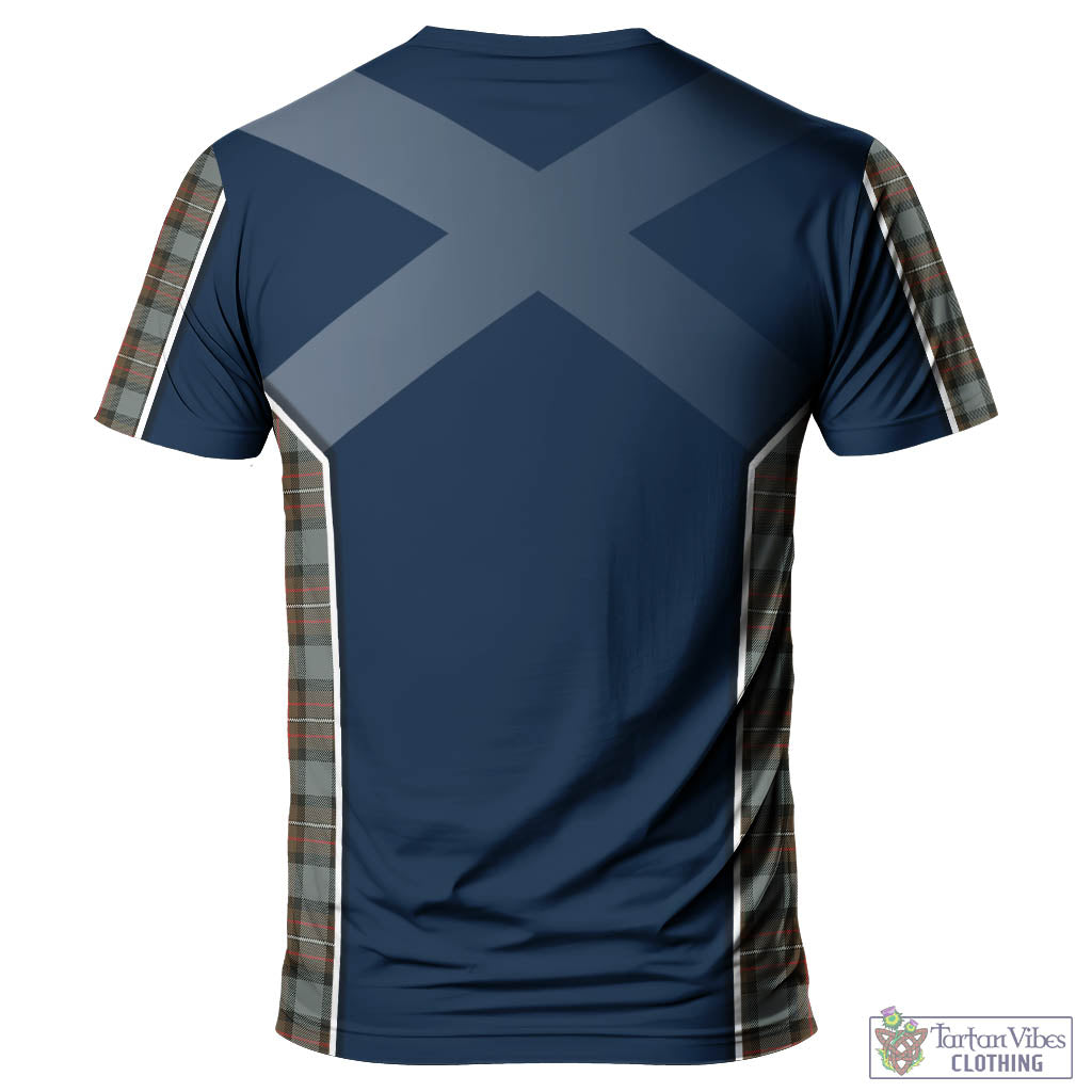 Tartan Vibes Clothing Ferguson Weathered Tartan T-Shirt with Family Crest and Lion Rampant Vibes Sport Style