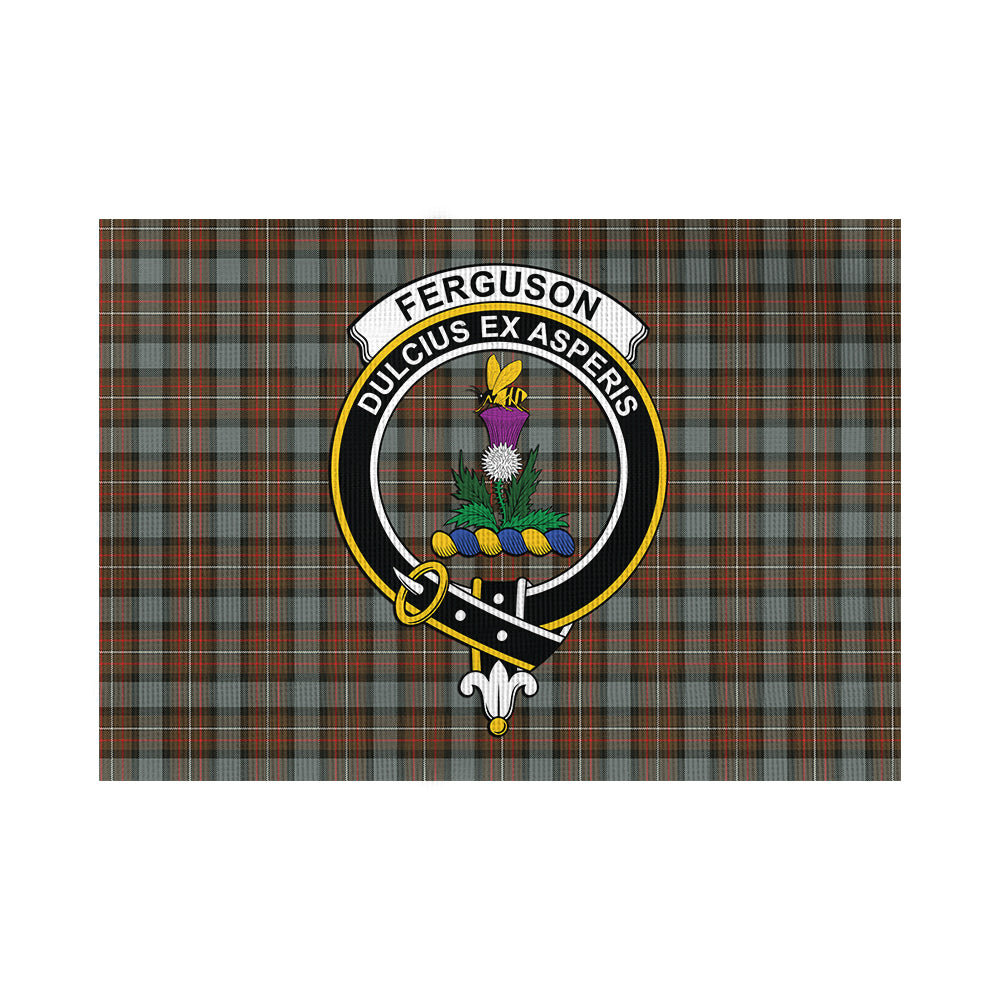 Ferguson Weathered Tartan Flag with Family Crest - Tartan Vibes Clothing