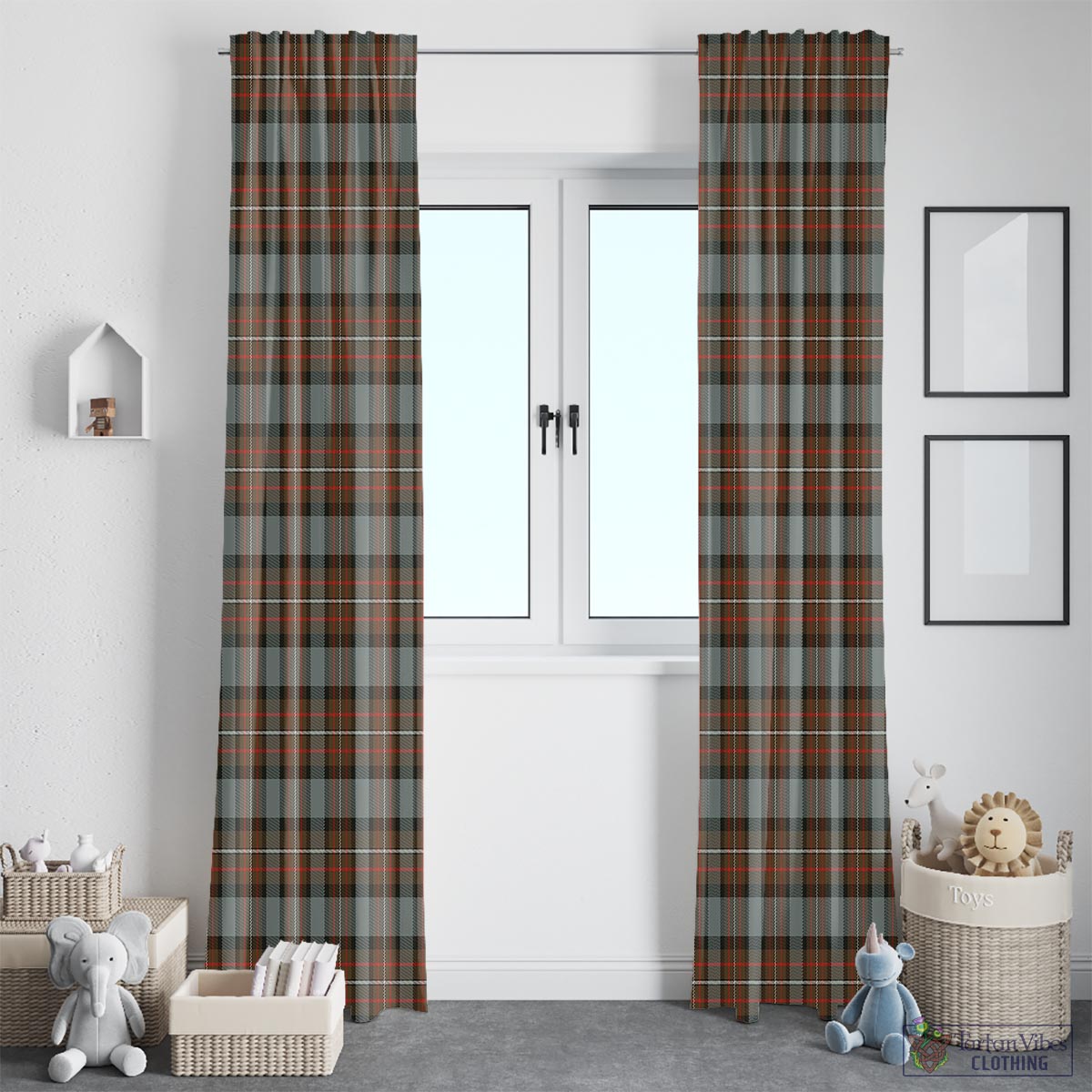 Ferguson Weathered Tartan Window Curtain