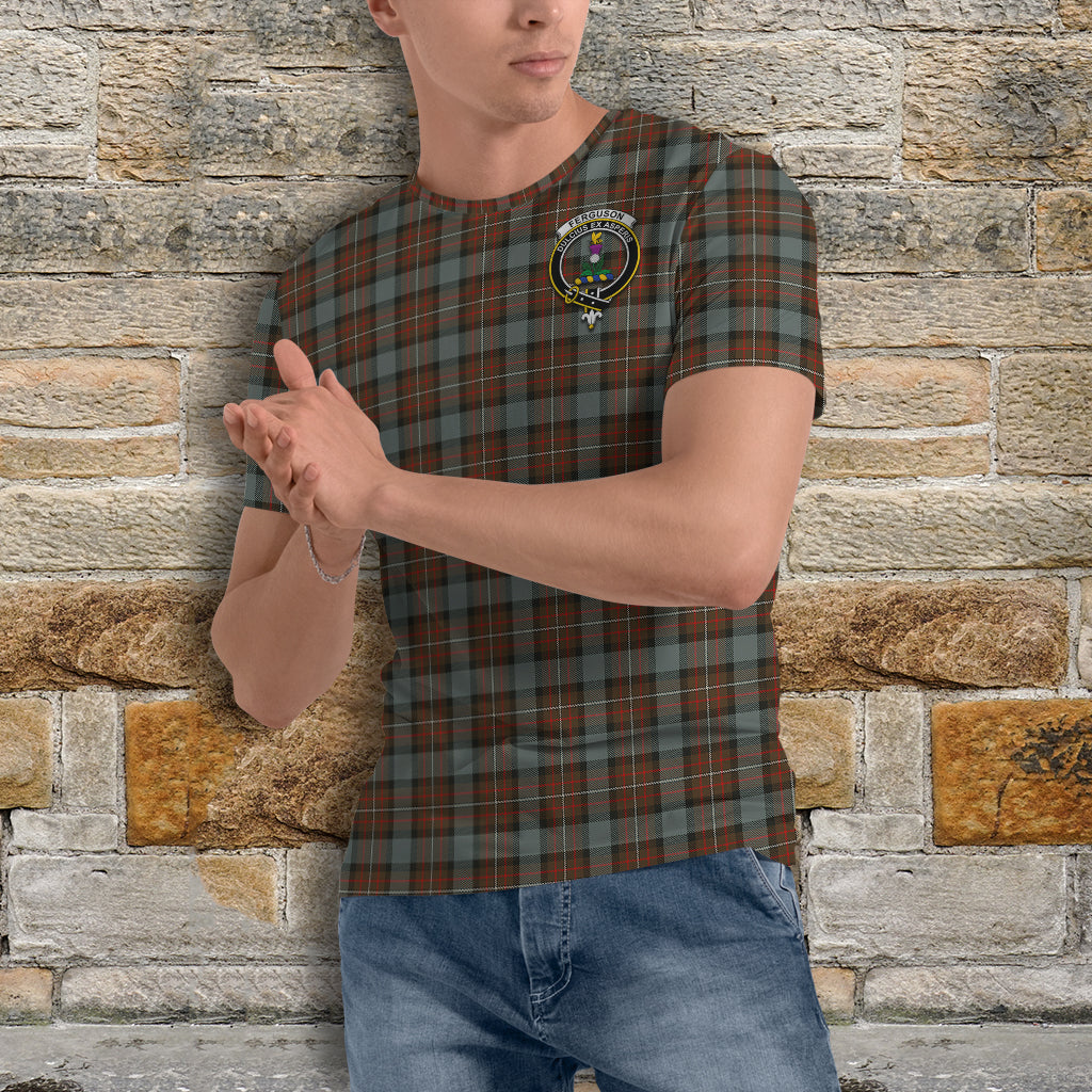 Ferguson Weathered Tartan T-Shirt with Family Crest - Tartan Vibes Clothing