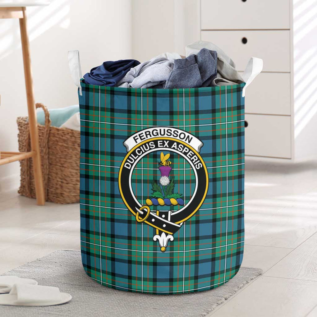 Tartan Vibes Clothing Fergusson Ancient #2 Tartan Laundry Basket with Family Crest