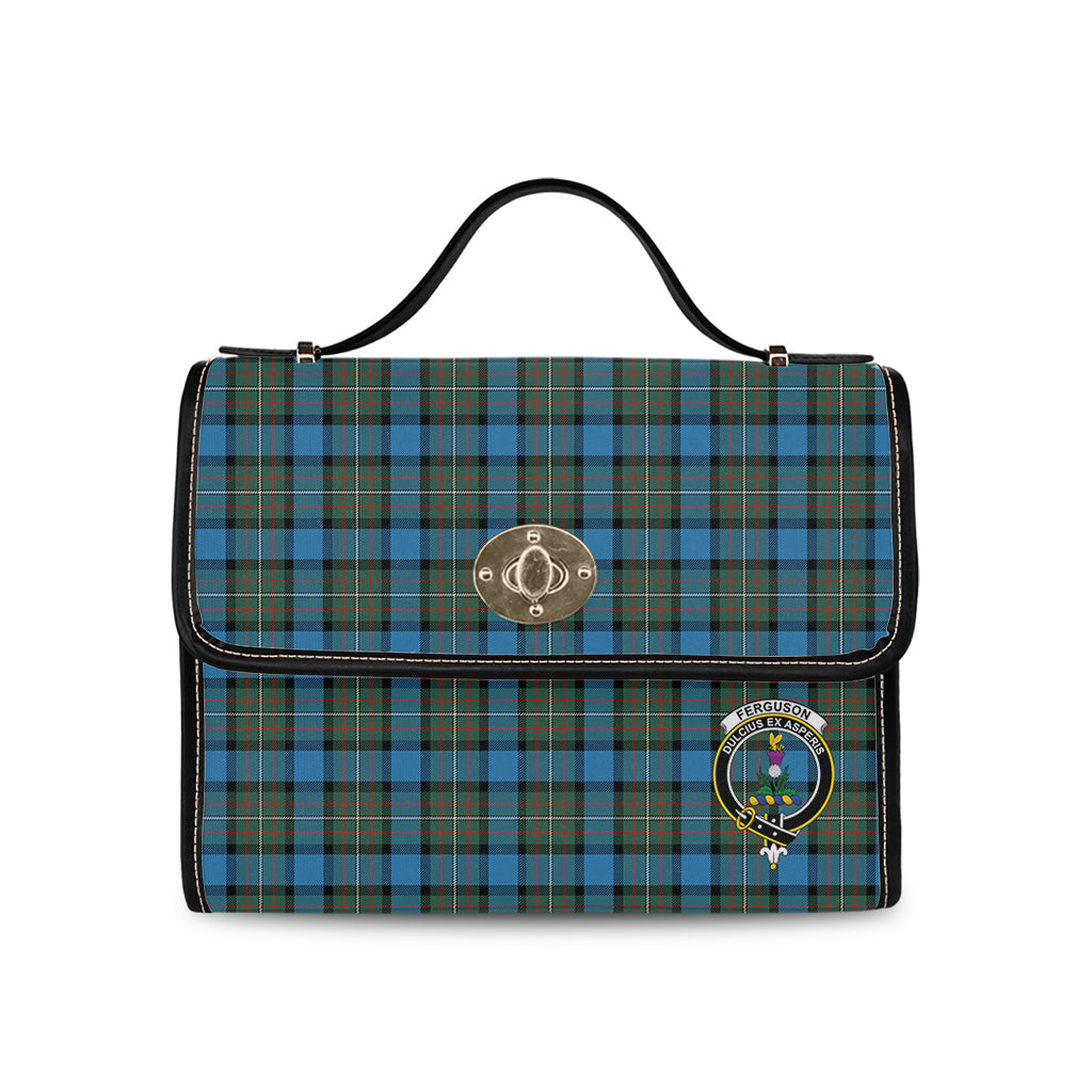 fergusson-ancient-tartan-leather-strap-waterproof-canvas-bag-with-family-crest