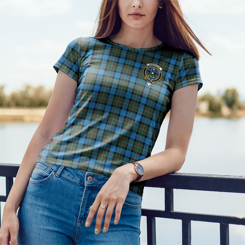 Fergusson Ancient Tartan T-Shirt with Family Crest - Tartan Vibes Clothing