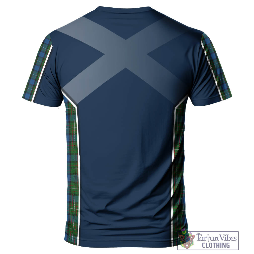 Tartan Vibes Clothing Fergusson of Atholl Tartan T-Shirt with Family Crest and Scottish Thistle Vibes Sport Style