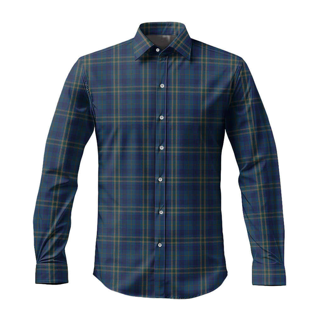 Fermanagh County Ireland Tartan Long Sleeve Button Up Shirt Men's Shirt - Tartan Vibes Clothing