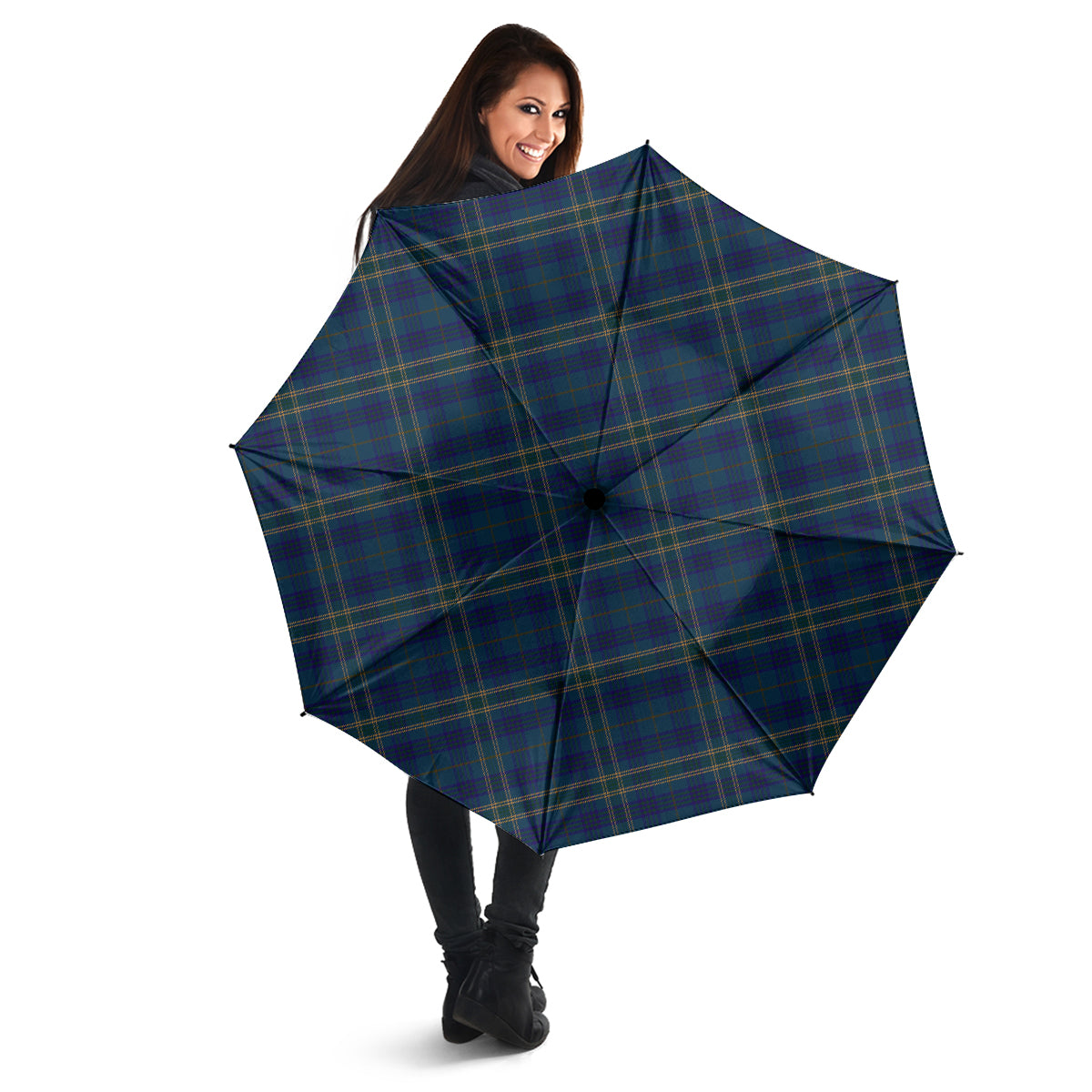 Fermanagh County Ireland Tartan Umbrella - Tartanvibesclothing