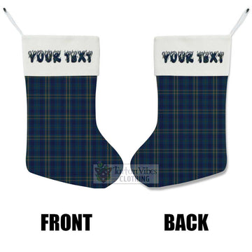 Fermanagh County Ireland Tartan Christmas Stocking with Personalized Text