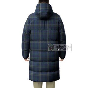 Fermanagh County Ireland Tartan Long Down Jacket