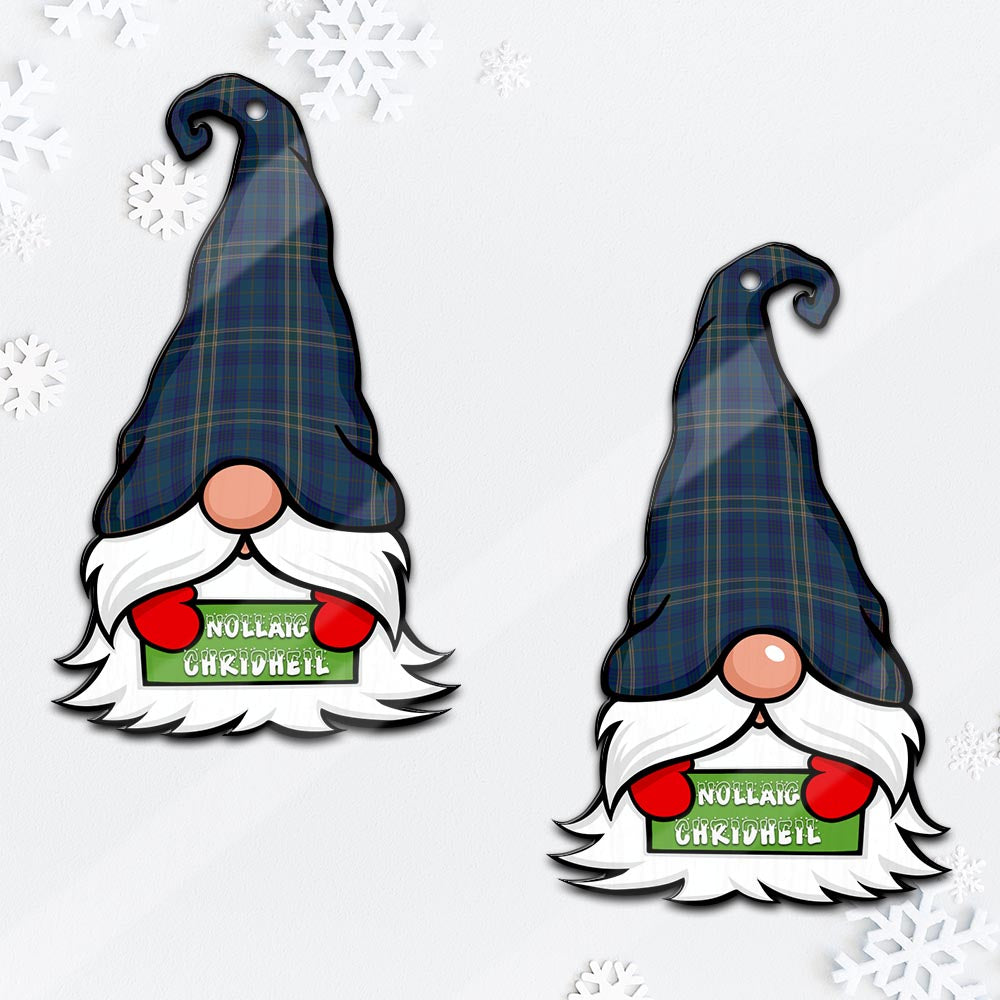 Fermanagh County Ireland Gnome Christmas Ornament with His Tartan Christmas Hat - Tartan Vibes Clothing