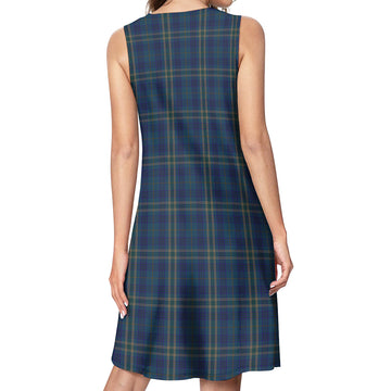 Fermanagh County Ireland Tartan Womens Casual Dresses