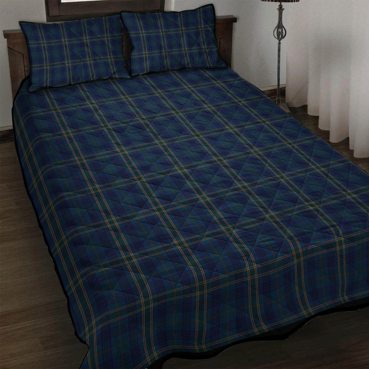 Fermanagh County Ireland Tartan Quilt Bed Set - Tartan Vibes Clothing