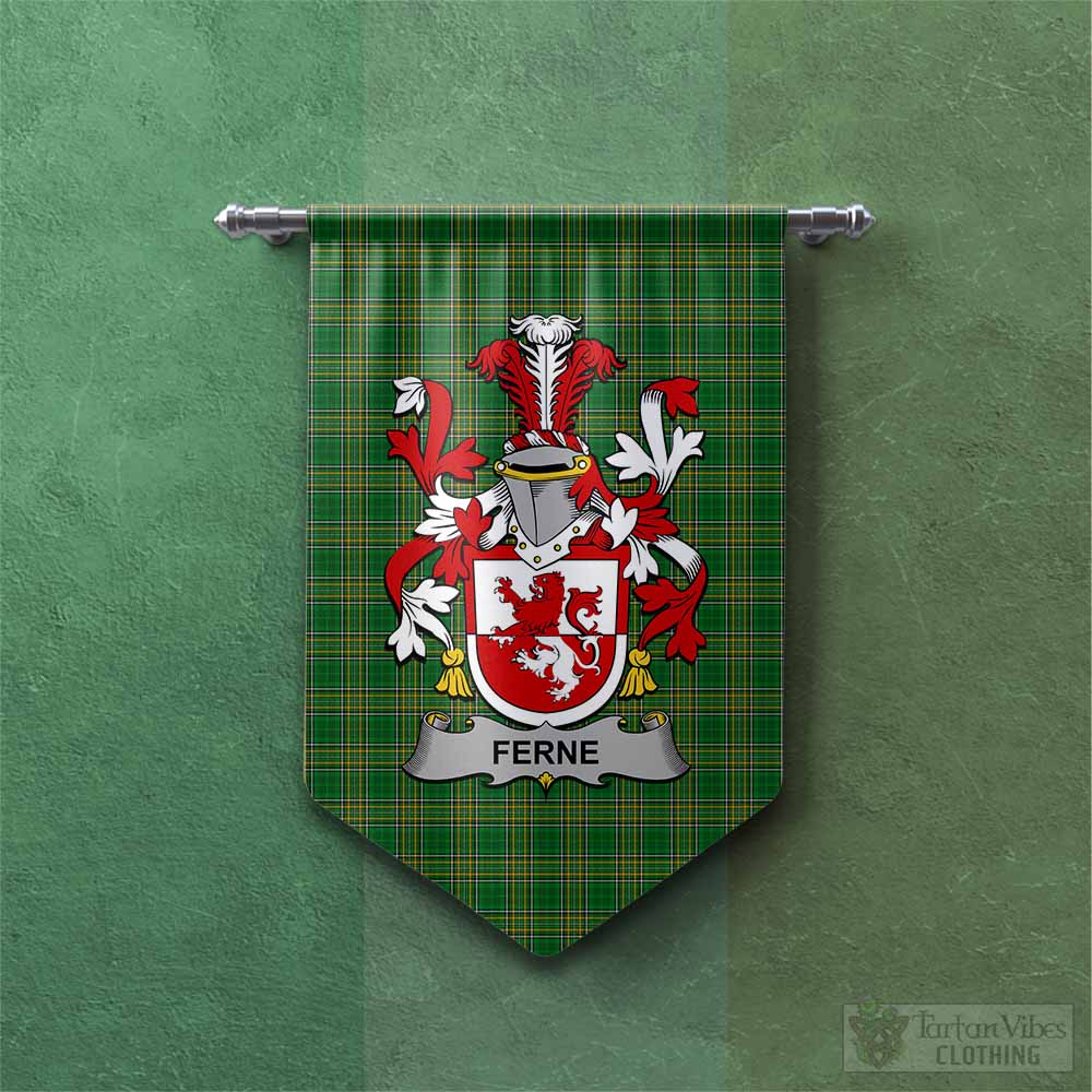 Ferne Irish Clan Tartan Gonfalon, Tartan Banner with Coat of Arms Chevron - Tartan Vibes Clothing