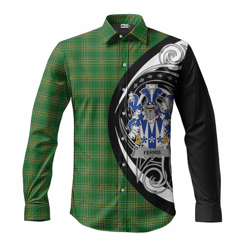 Ferris Irish Clan Long Sleeve Button Shirt Celtic Circle Style Men's Shirt S - Tartan Vibes Clothing