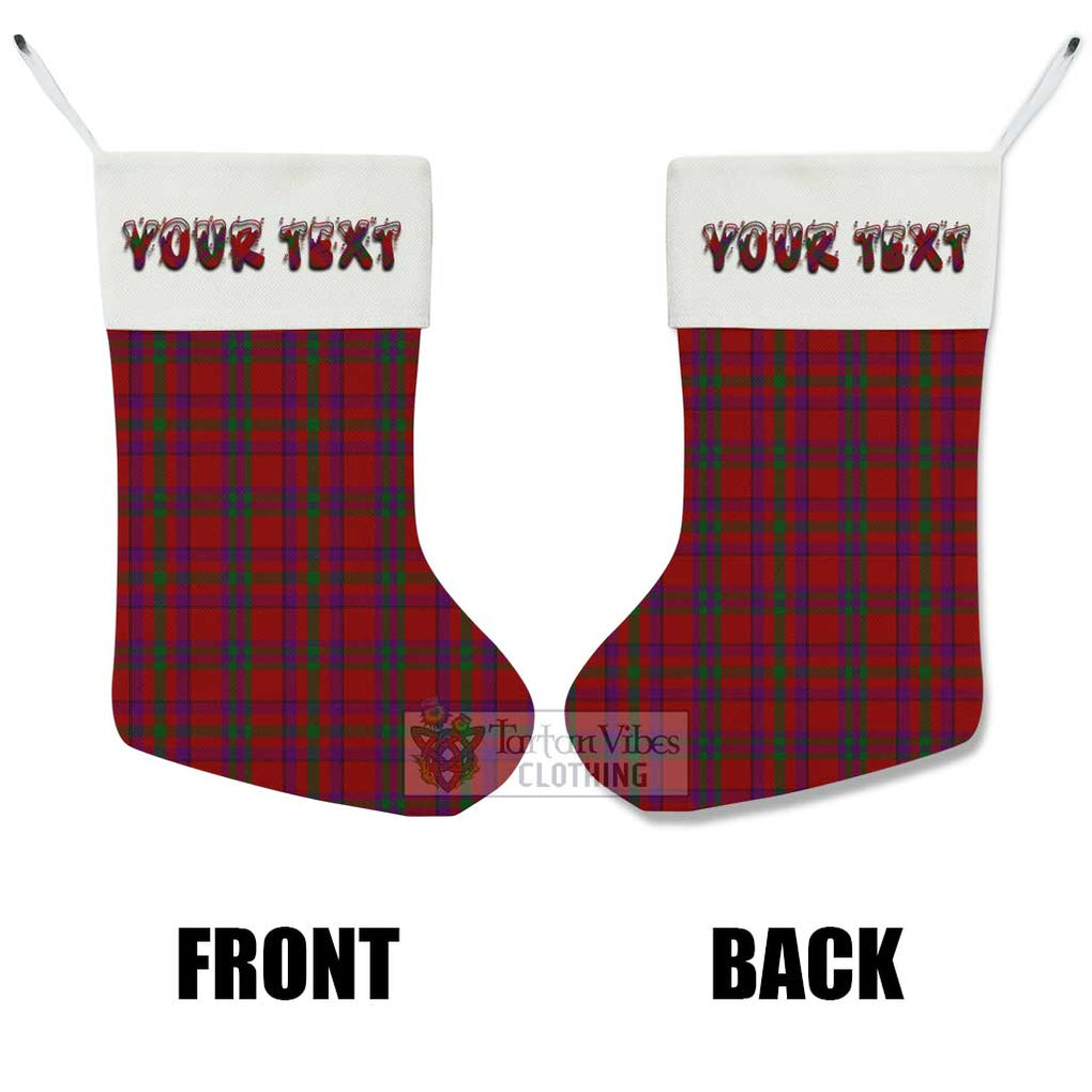 Tartan Vibes Clothing Fiddes Tartan Christmas Stocking with Personalized Text