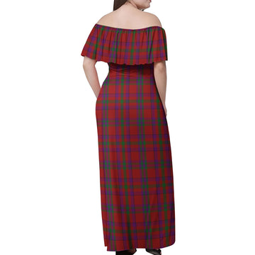 Fiddes Tartan Off Shoulder Long Dress