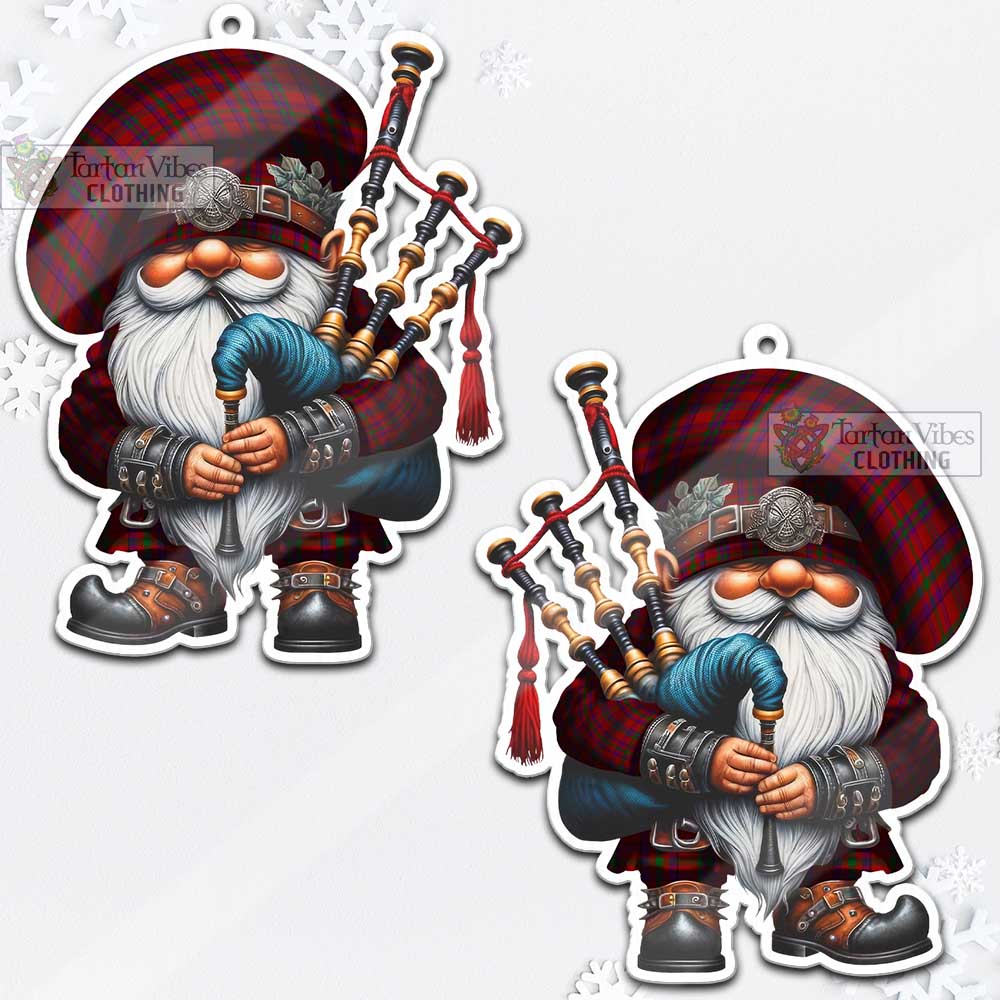 Tartan Vibes Clothing Fiddes Tartan Badpiper Gnome Christmas Ornament