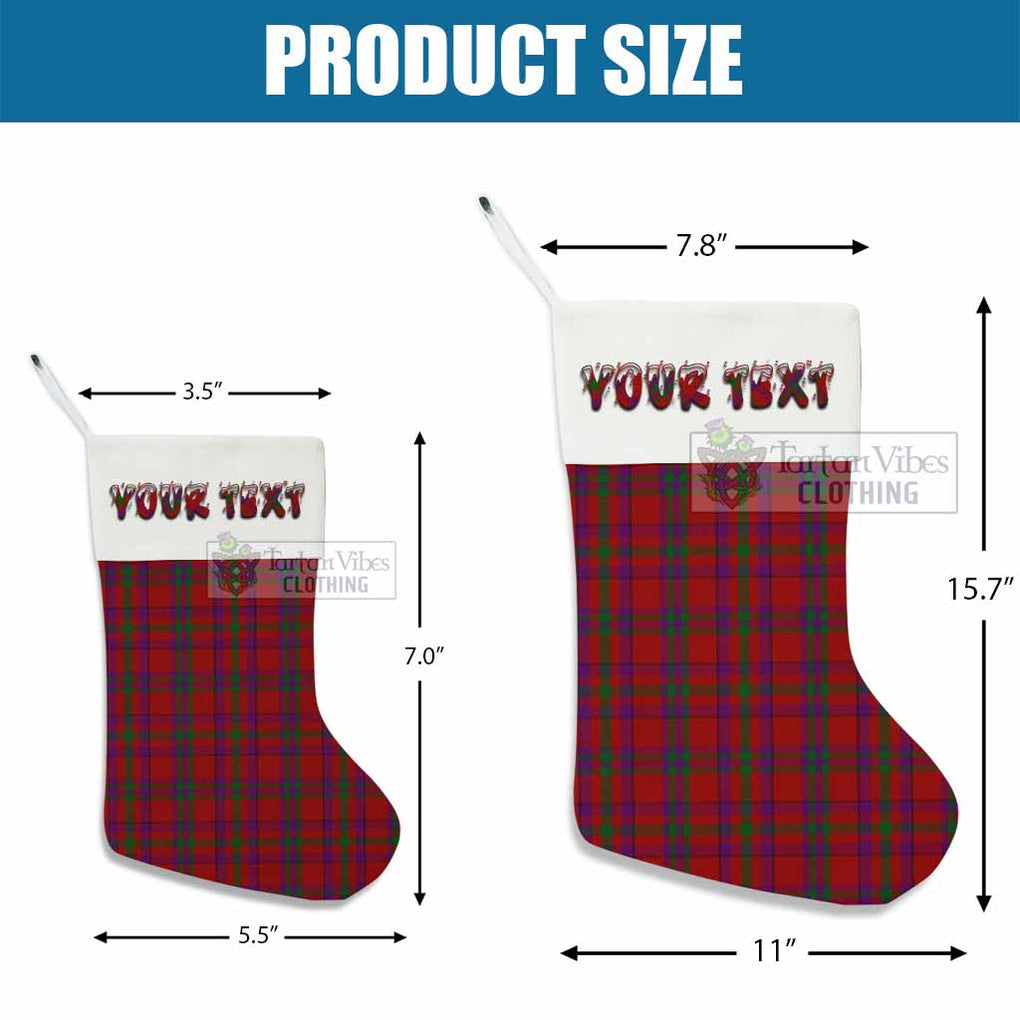 Tartan Vibes Clothing Fiddes Tartan Christmas Stocking with Personalized Text