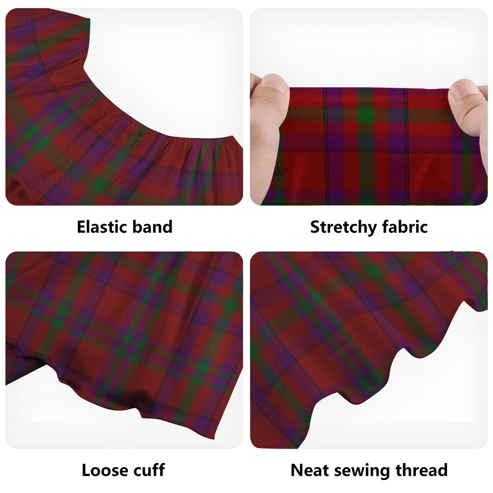 Fiddes Tartan Off Shoulder Long Dress - Tartanvibesclothing