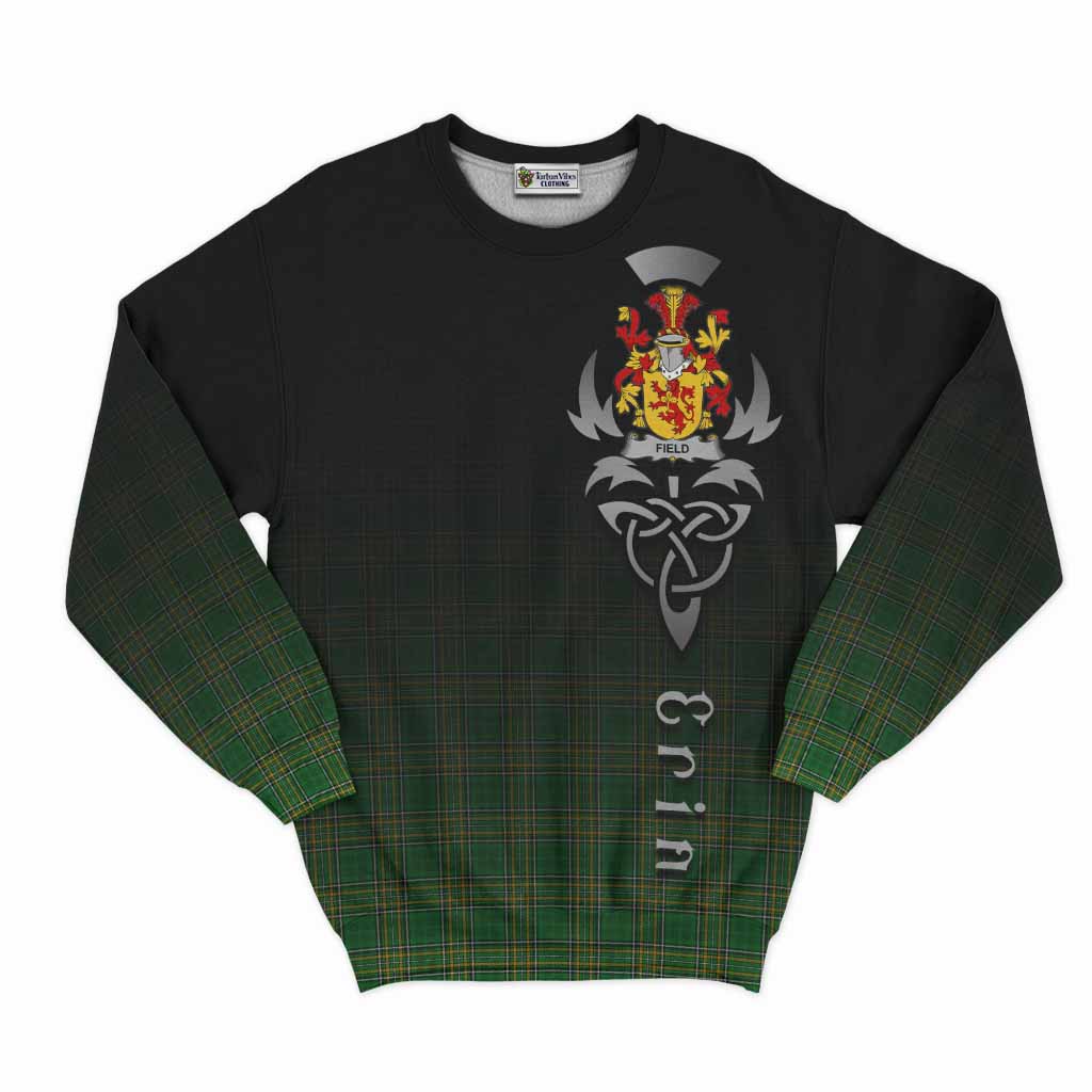 Field Irish Clan Sweatshirt with Coat of Arms Erin Go Bragh Celtic Inspired Unisex - Tartan Vibes Clothing