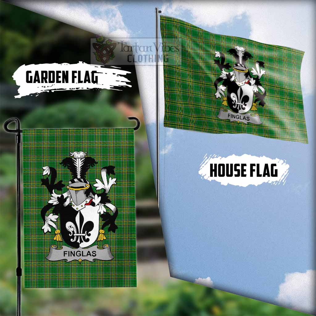 Tartan Vibes Clothing Finglas Irish Clan Flag with Coat of Arms