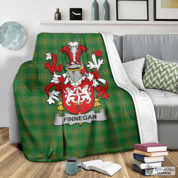 Finnegan Irish Clan Tartan Blanket with Coat of Arms - Tartan Vibes Clothing