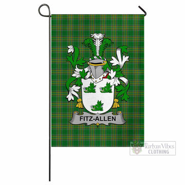 Fitz-Allen Irish Clan Tartan Flag with Coat of Arms