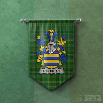 Fitz-Eustace Irish Clan Tartan Gonfalon, Tartan Banner with Coat of Arms Chevron - Tartan Vibes Clothing