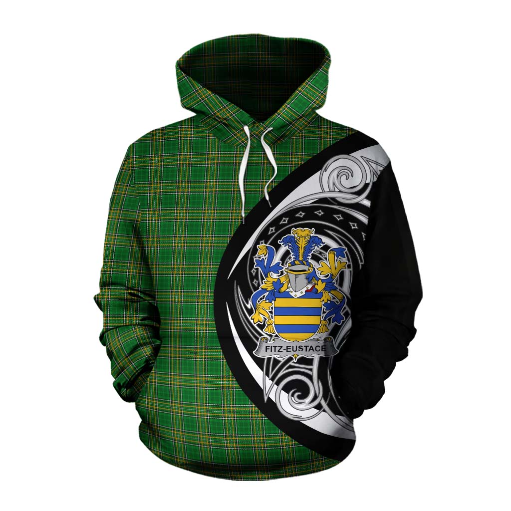 Fitz-Eustace Irish Clan Cotton Hoodie Celtic Circle Style Pullover Hoodie XS - Tartan Vibes Clothing