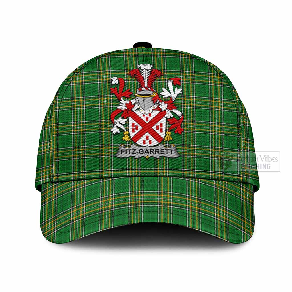 Tartan Vibes Clothing Fitz-Garrett Irish Clan Tartan Classic Cap with Coat of Arms