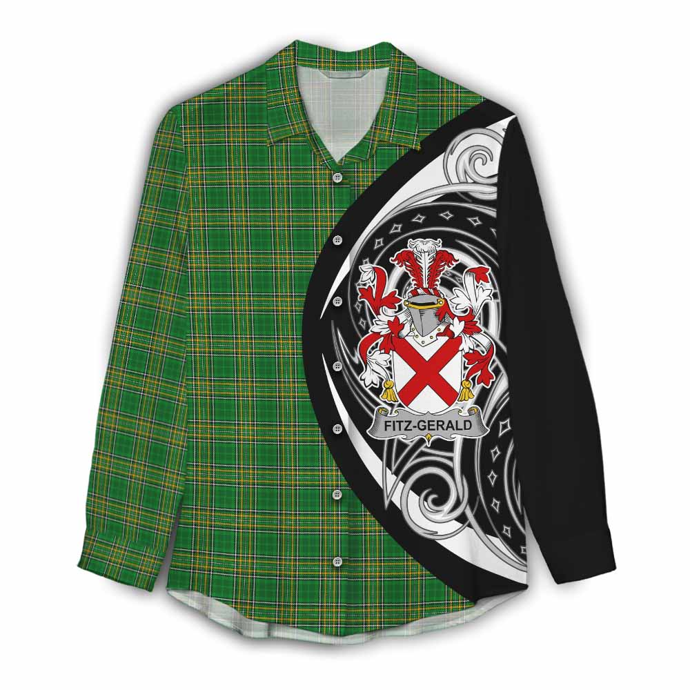 Fitz-Gerald Irish Clan Women's Casual Shirt Celtic Circle Style Female - Tartan Vibes Clothing