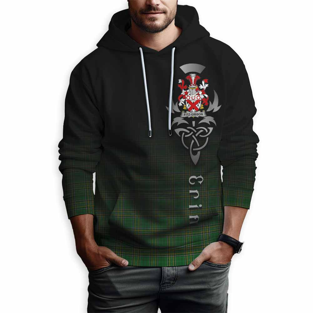 Fitz-Gibbon Irish Clan Hoodie with Coat of Arms Erin Go Bragh Celtic Inspired Pullover Hoodie - Tartan Vibes Clothing