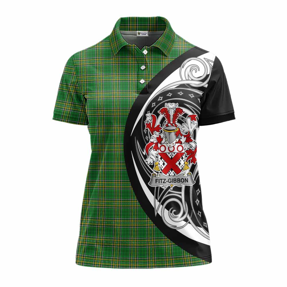 Fitz-Gibbon Irish Clan Women's Polo Shirt Celtic Circle Style Women - Tartan Vibes Clothing