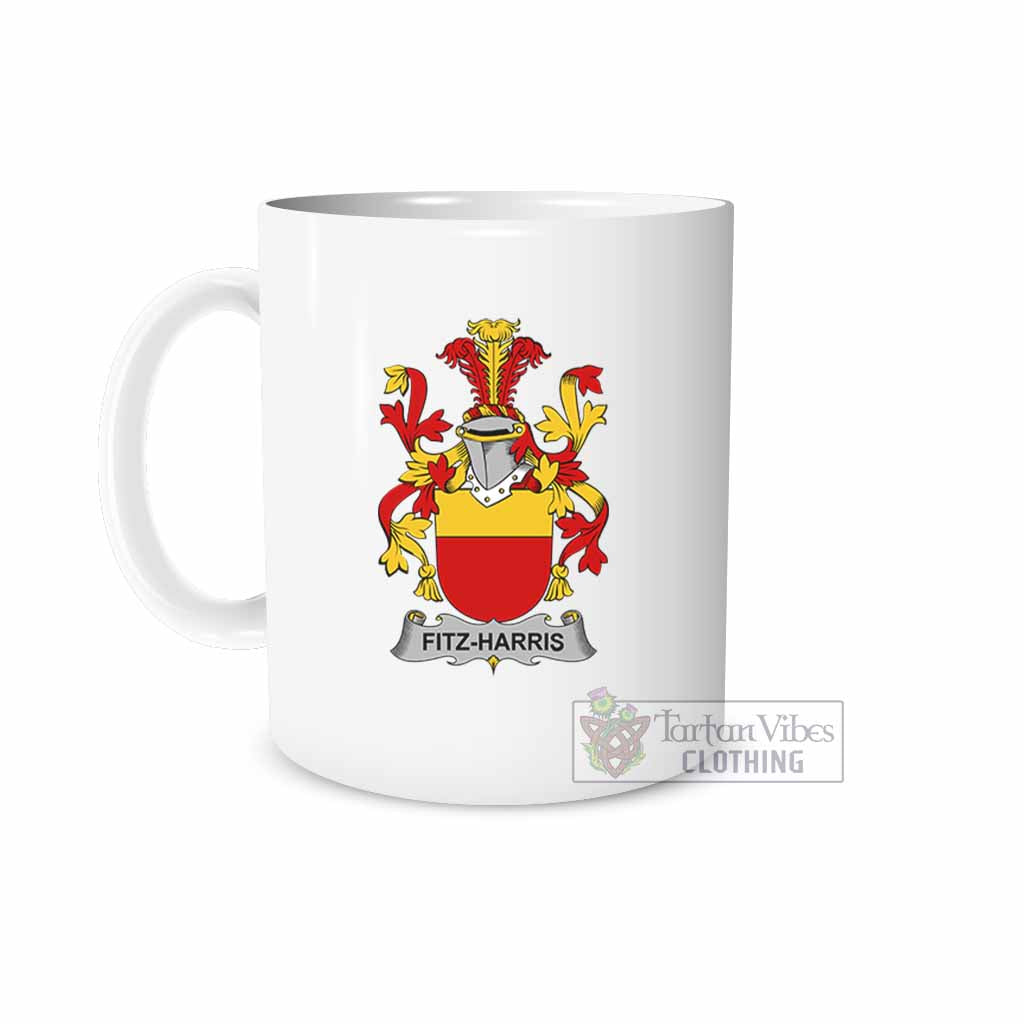 Fitz-Harris Irish Clan Coat of Arms Ceramic Mug White - 2D-tartanvibesclothing
