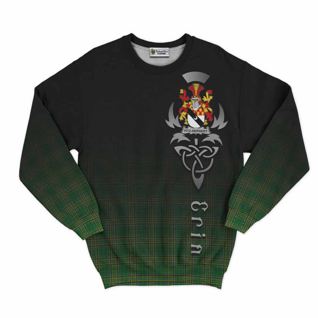 Fitz-Herbert Irish Clan Sweatshirt with Coat of Arms Erin Go Bragh Celtic Inspired Unisex - Tartan Vibes Clothing