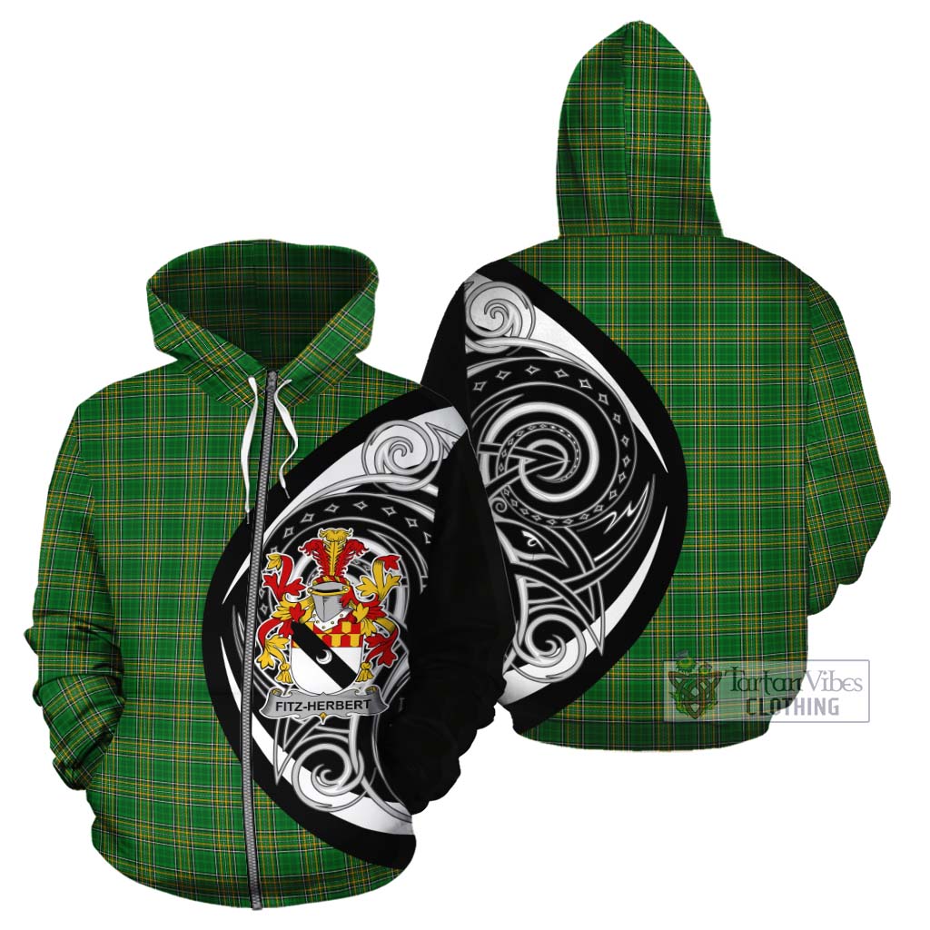 Fitz-Herbert Irish Clan Cotton Hoodie Celtic Circle Style Zip Hoodie - Tartan Vibes Clothing