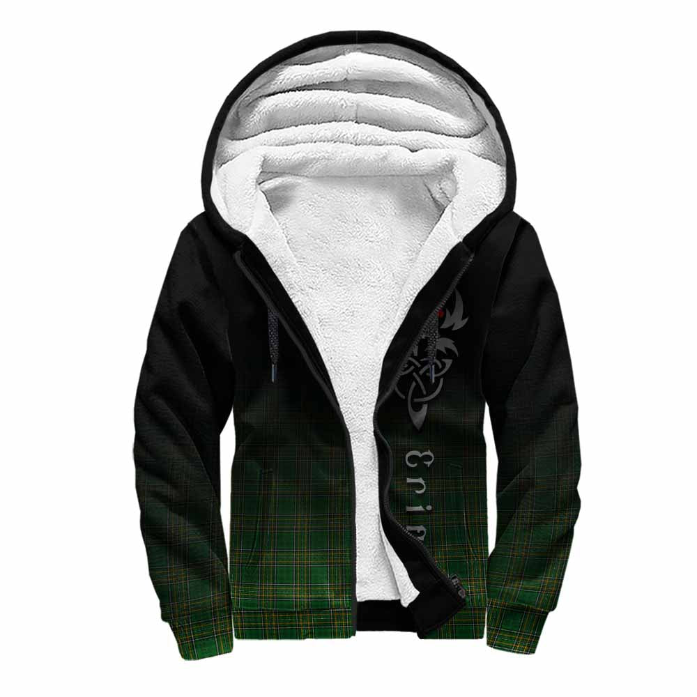 Fitz-John Irish Clan Sherpa Hoodie with Coat of Arms Erin Go Bragh Celtic Inspired Unisex S - Tartan Vibes Clothing