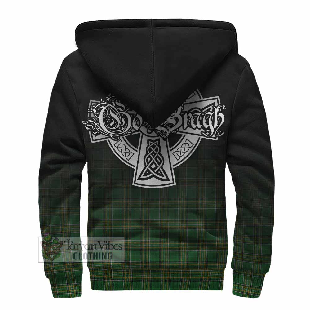 Fitz-John Irish Clan Sherpa Hoodie with Coat of Arms Erin Go Bragh Celtic Inspired - Tartan Vibes Clothing