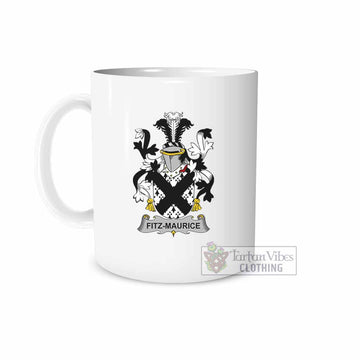 Fitz-Maurice Irish Clan Coat of Arms Ceramic Mug White - 2D-tartanvibesclothing