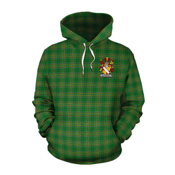 Fitz-Nicol Irish Clan Tartan Cotton Hoodie with Coat of Arms Pullover Hoodie XS - Tartan Vibes Clothing