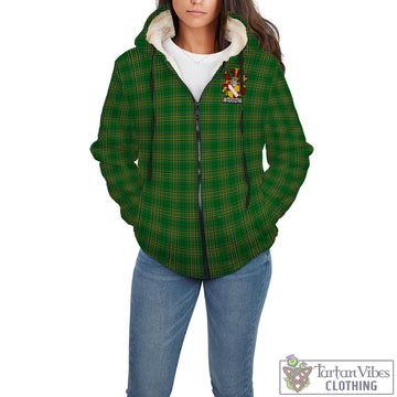 Fitz-Nicol Irish Clan Tartan Sherpa Hoodie with Coat of Arms - Tartan Vibes Clothing