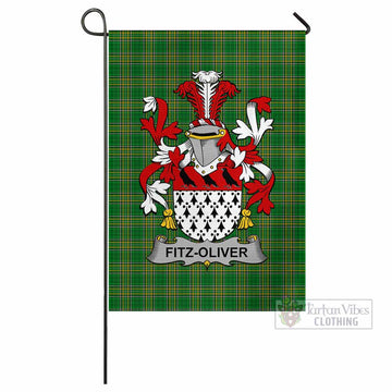 Fitz-Oliver Irish Clan Tartan Flag with Coat of Arms