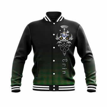 Fitz-Patrick Irish Clan Baseball Jacket with Coat of Arms Erin Go Bragh Celtic Inspired Unisex - Tartan Vibes Clothing