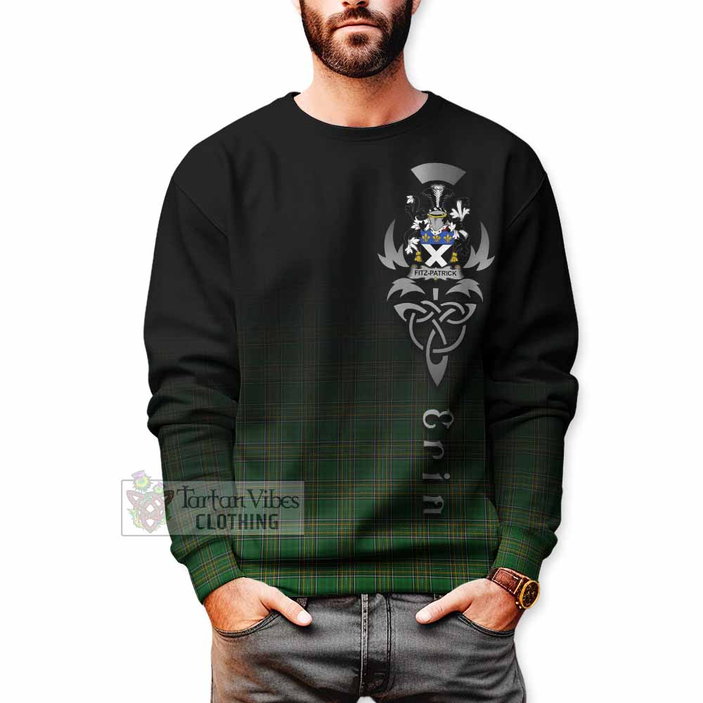 Fitz-Patrick Irish Clan Sweatshirt with Coat of Arms Erin Go Bragh Celtic Inspired - Tartan Vibes Clothing