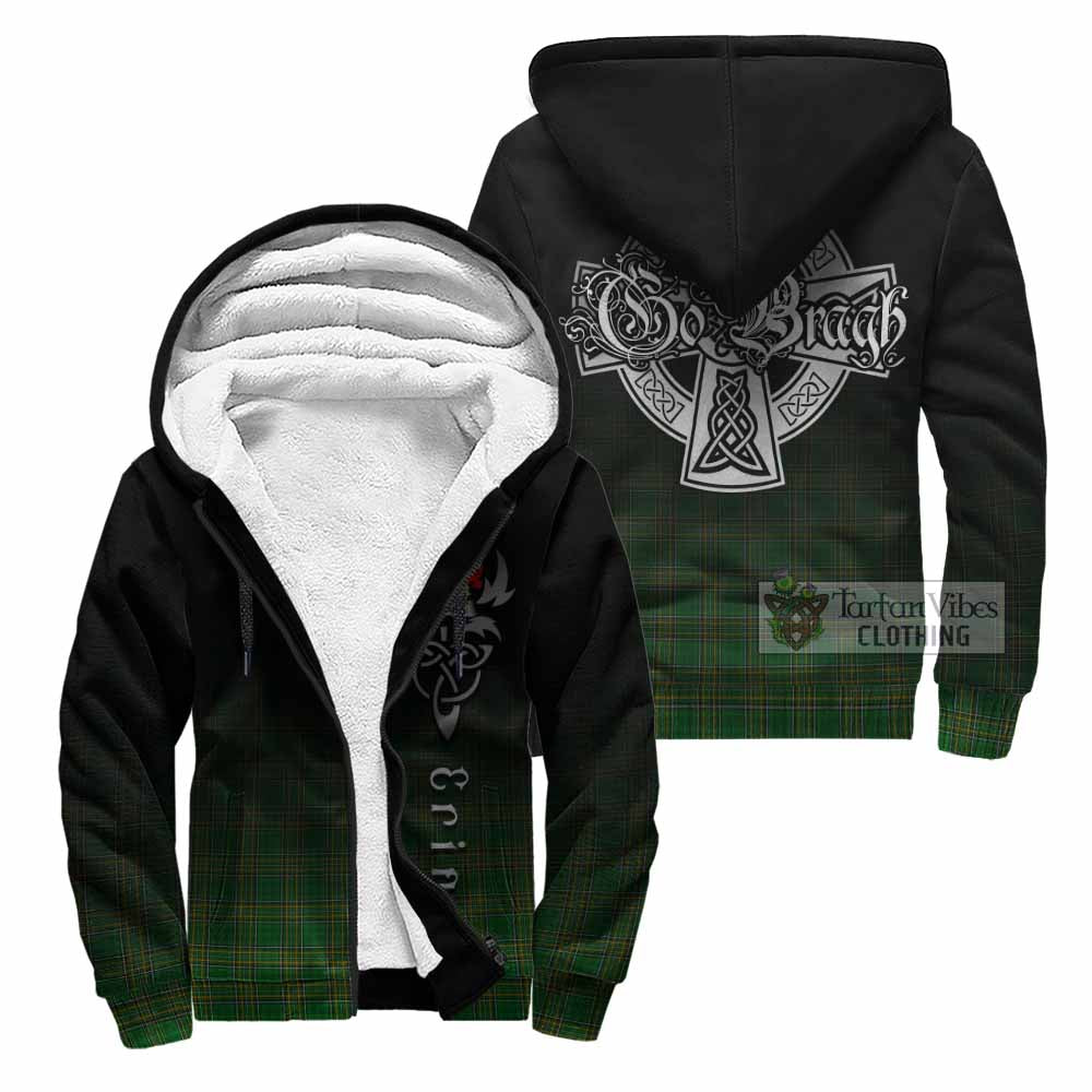 Fitz-Pearce Irish Clan Sherpa Hoodie with Coat of Arms Erin Go Bragh Celtic Inspired Unisex - Tartan Vibes Clothing