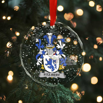 Fitz-Rery Irish Clan Christmas Glass Ornament with Coat of Arms