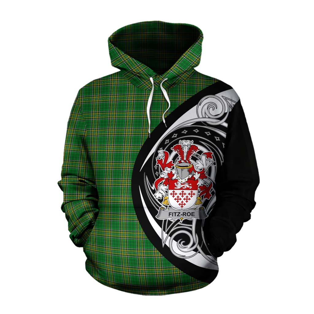 Fitz-Roe Irish Clan Cotton Hoodie Celtic Circle Style Pullover Hoodie XS - Tartan Vibes Clothing